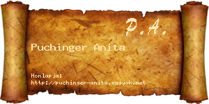 Puchinger Anita névjegykártya