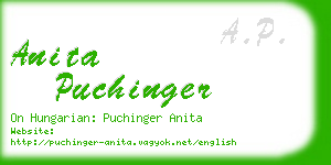 anita puchinger business card